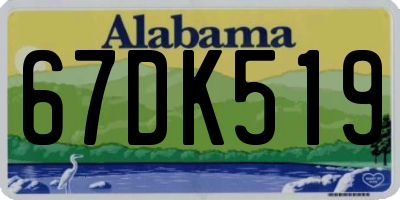 AL license plate 67DK519