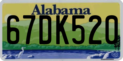 AL license plate 67DK520