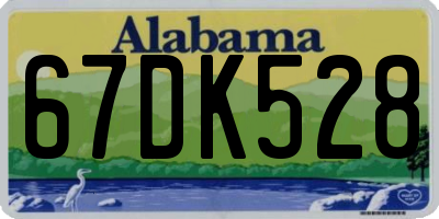 AL license plate 67DK528