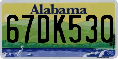 AL license plate 67DK530