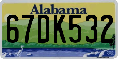 AL license plate 67DK532