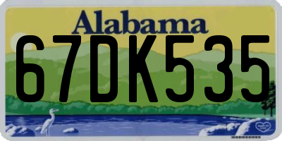 AL license plate 67DK535