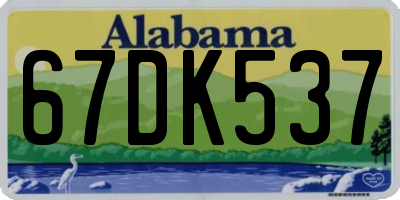 AL license plate 67DK537