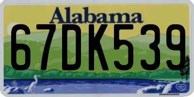 AL license plate 67DK539