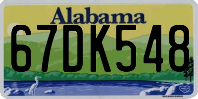 AL license plate 67DK548