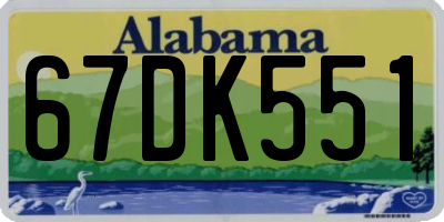 AL license plate 67DK551
