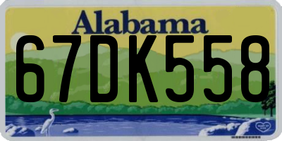 AL license plate 67DK558