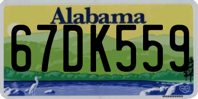 AL license plate 67DK559