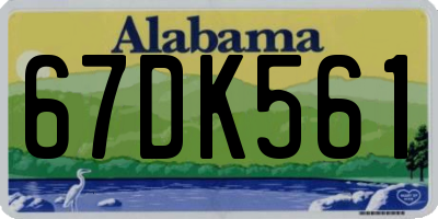 AL license plate 67DK561