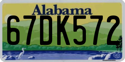 AL license plate 67DK572