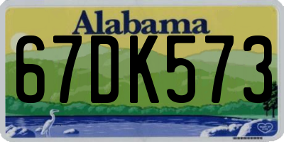 AL license plate 67DK573