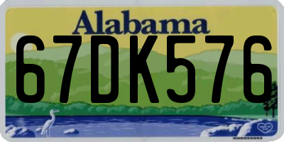 AL license plate 67DK576