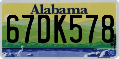 AL license plate 67DK578