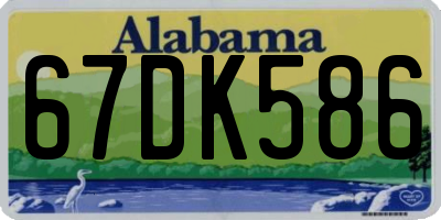 AL license plate 67DK586