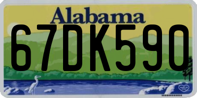 AL license plate 67DK590