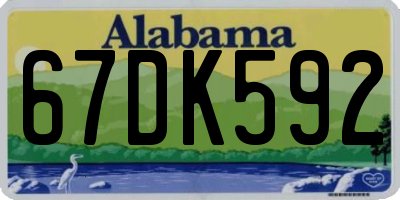 AL license plate 67DK592