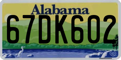 AL license plate 67DK602