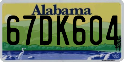 AL license plate 67DK604