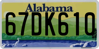 AL license plate 67DK610