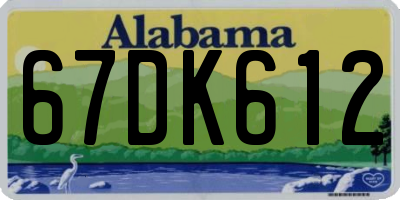 AL license plate 67DK612