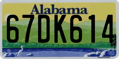 AL license plate 67DK614
