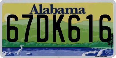 AL license plate 67DK616