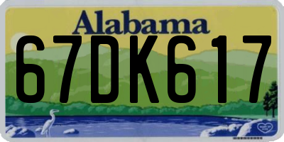 AL license plate 67DK617