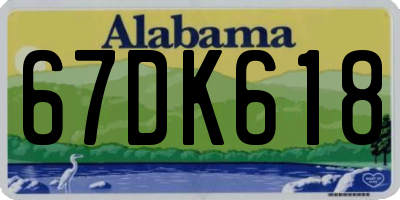 AL license plate 67DK618