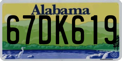 AL license plate 67DK619