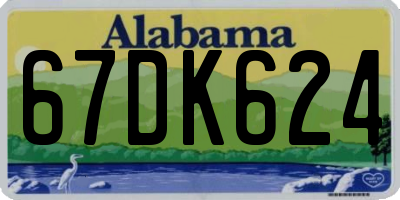AL license plate 67DK624