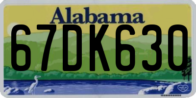 AL license plate 67DK630