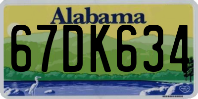 AL license plate 67DK634