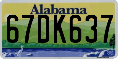 AL license plate 67DK637