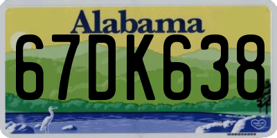 AL license plate 67DK638