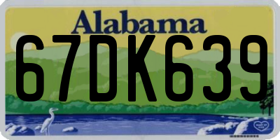 AL license plate 67DK639
