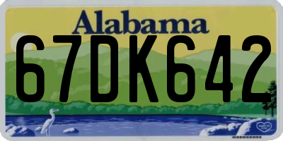 AL license plate 67DK642