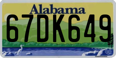 AL license plate 67DK649