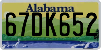 AL license plate 67DK652