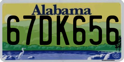 AL license plate 67DK656