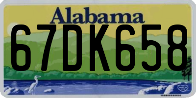 AL license plate 67DK658