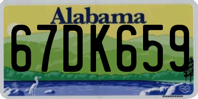 AL license plate 67DK659