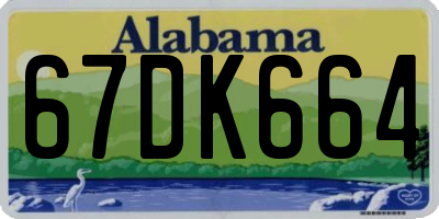 AL license plate 67DK664