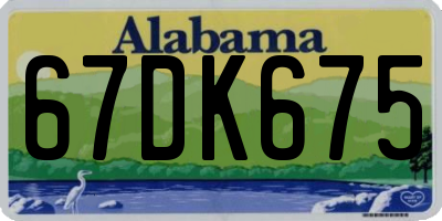 AL license plate 67DK675