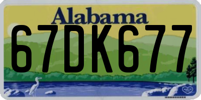 AL license plate 67DK677