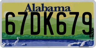 AL license plate 67DK679