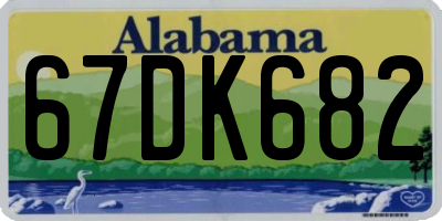 AL license plate 67DK682