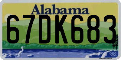 AL license plate 67DK683
