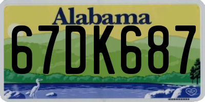 AL license plate 67DK687