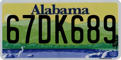 AL license plate 67DK689