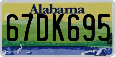 AL license plate 67DK695